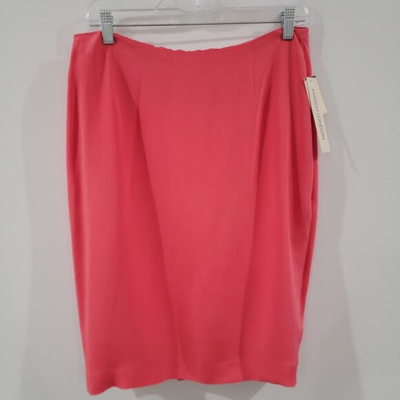 Maggy London Womens Pencil Skirt Size 12 Silk Quiet Luxury Office Business - Picture 1 of 6